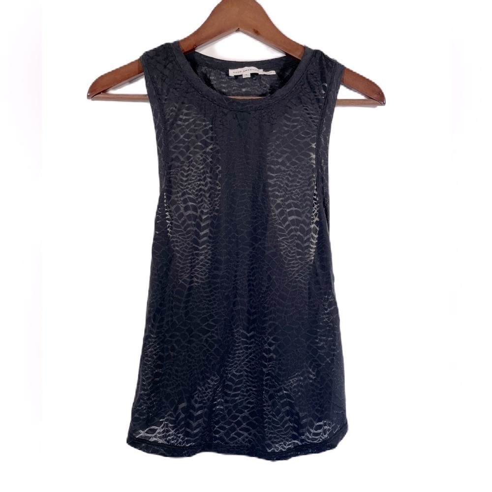 NEW Good American Racerback Tank Top Womens Activewear Animal Print Shirt Sz S - Picture 3 of 7
